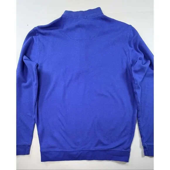 Peter Millar Rhode Island Country Club Embroidered 1/4 Zip Blue Men's Size Large